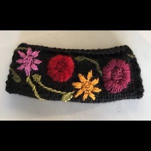 Mamie Knit Clutch w/Flowers
